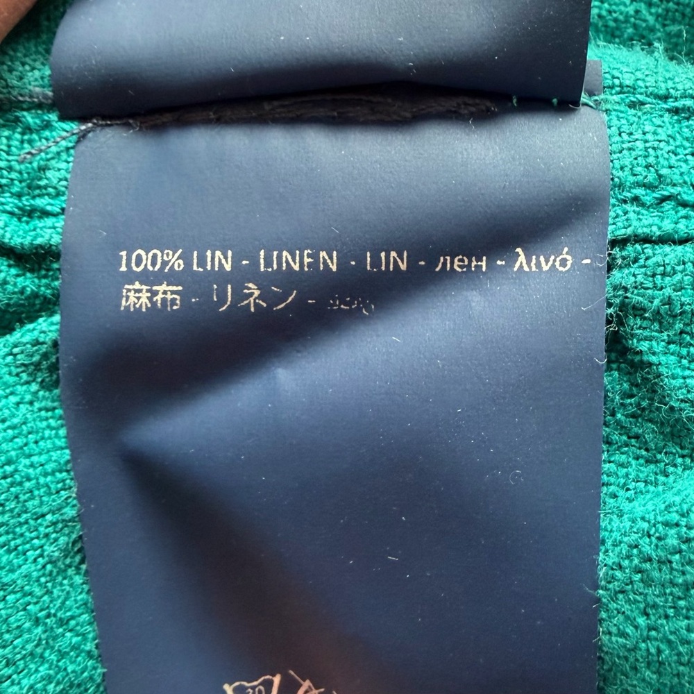 Vilebrequin Men’s Turquoise 100% Linen Regular-Fit Casual Pants XS 28x31 $259 - Picture 7 of 10